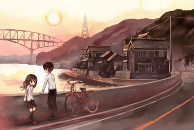 「夕暮れ」